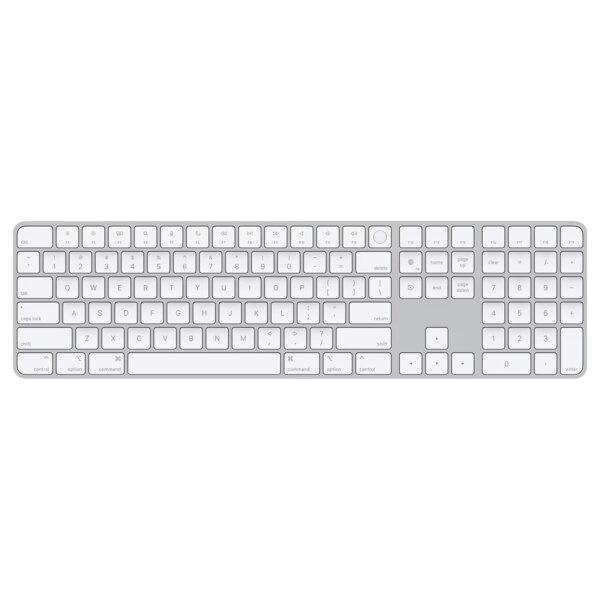 Apple full size white Keyboard with touch ID and Numeric keypad